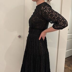 Anthropologie Black Lace Dress